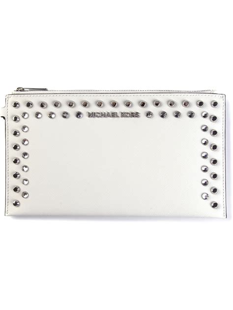 michael kors zip clutch wallet|Michael Kors studded clutch.